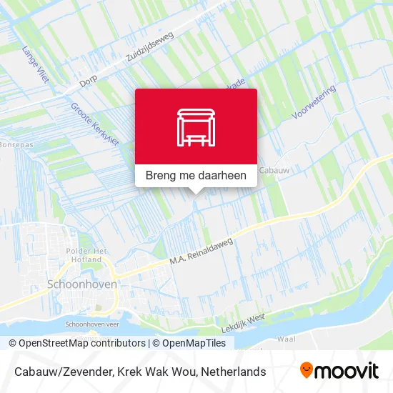 Cabauw/Zevender, Krek Wak Wou kaart