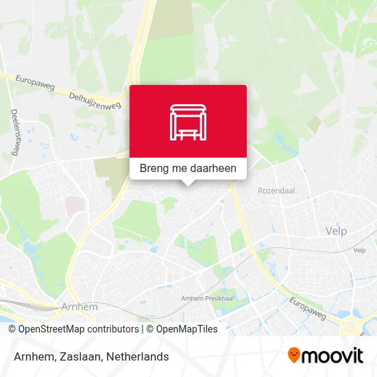 Arnhem, Zaslaan kaart