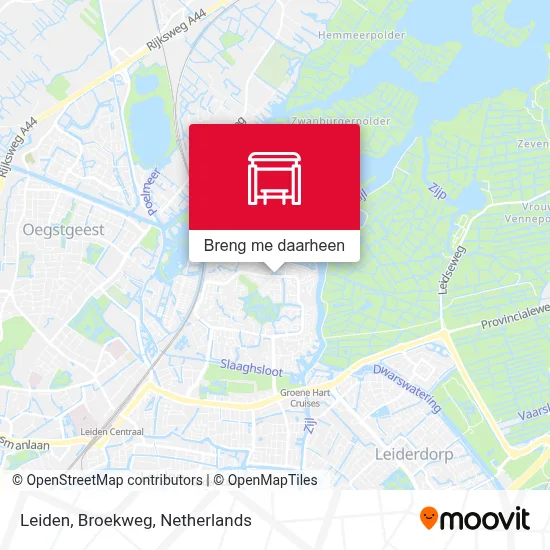 Leiden, Broekweg kaart