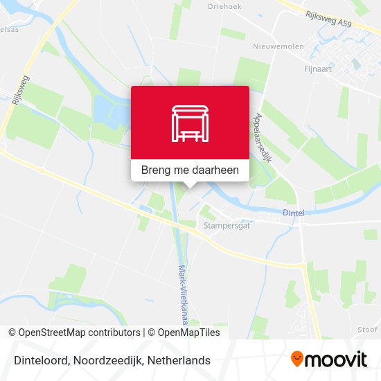 Dinteloord, Noordzeedijk kaart