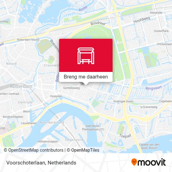 Voorschoterlaan kaart