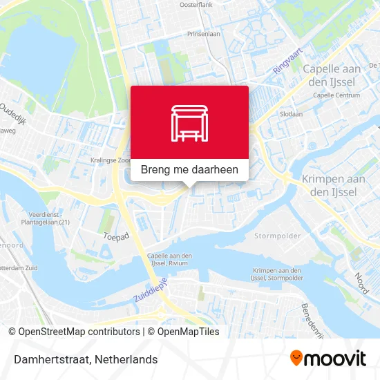 Damhertstraat kaart
