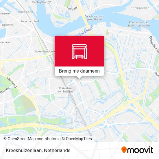 Kreekhuizenlaan kaart