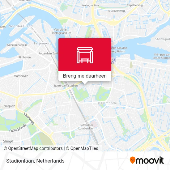 Stadionlaan kaart