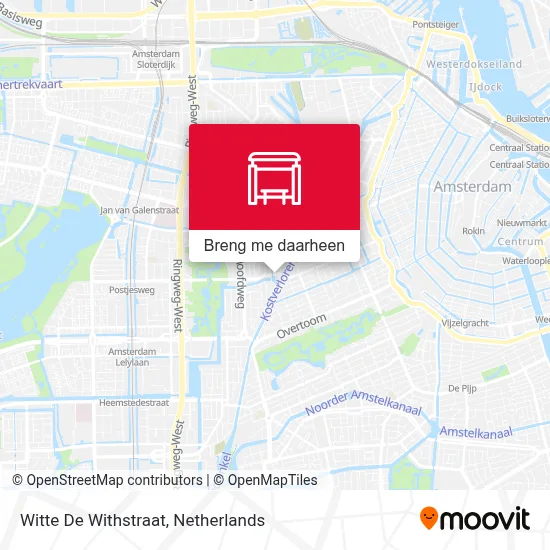 Witte De Withstraat kaart