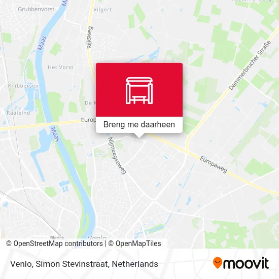 Venlo, Simon Stevinstraat kaart