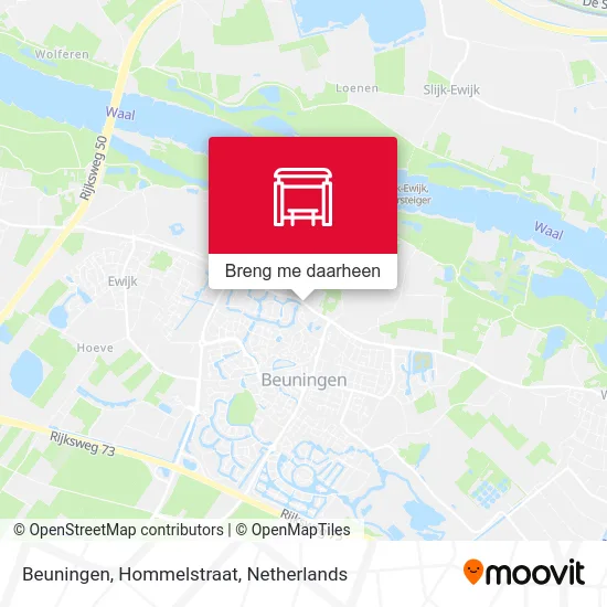 Beuningen, Hommelstraat kaart