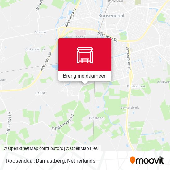 Roosendaal, Damastberg kaart