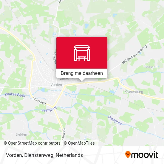 Vorden, Dienstenweg kaart