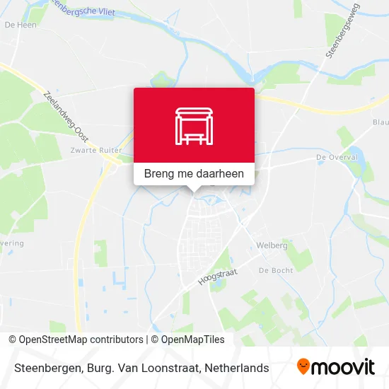 Steenbergen, Burg. Van Loonstraat kaart