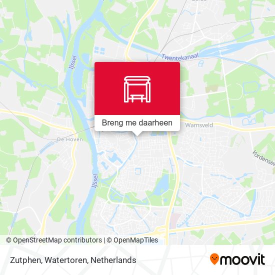 Zutphen, Watertoren kaart