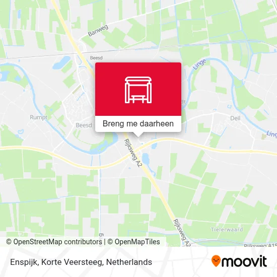 Enspijk, Korte Veersteeg kaart