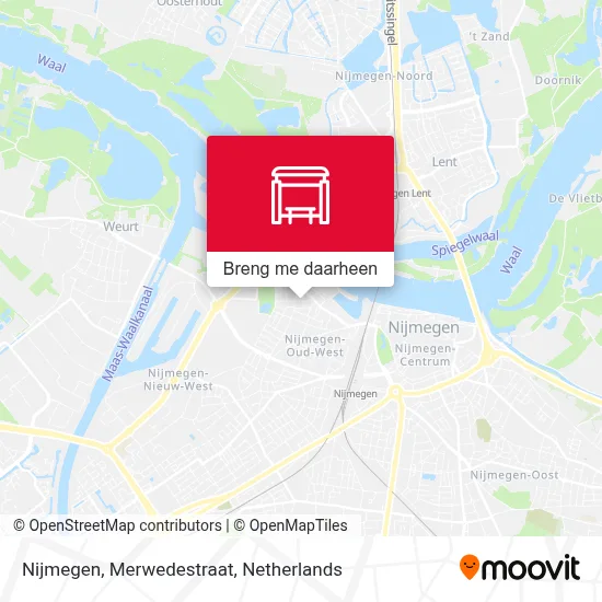 Nijmegen, Merwedestraat kaart