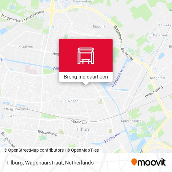 Tilburg, Wagenaarstraat kaart