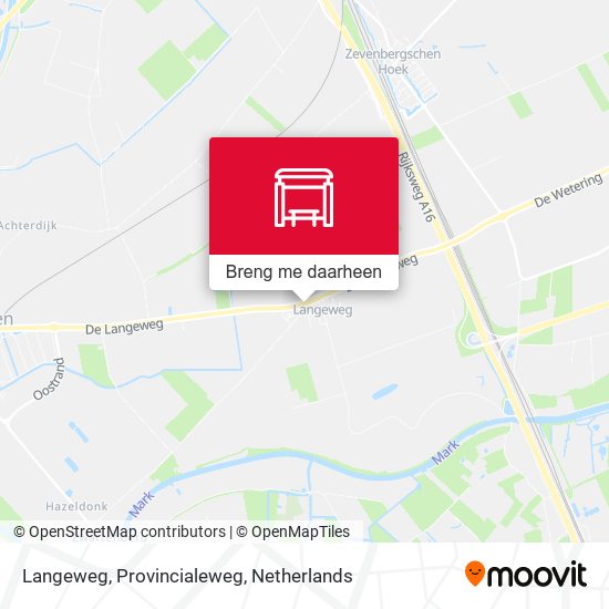 Langeweg, Provincialeweg kaart