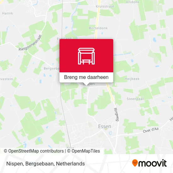 Nispen, Bergsebaan kaart
