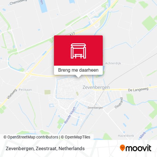 Zevenbergen, Zeestraat kaart
