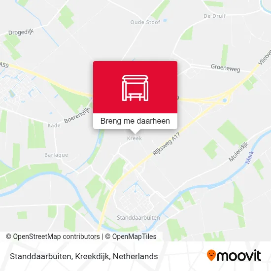Standdaarbuiten, Kreekdijk kaart