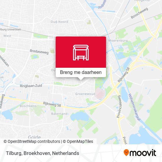 Tilburg, Broekhoven kaart