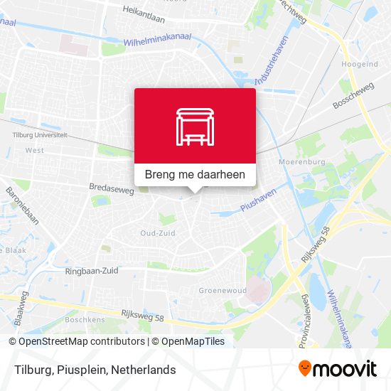 Tilburg, Piusplein kaart