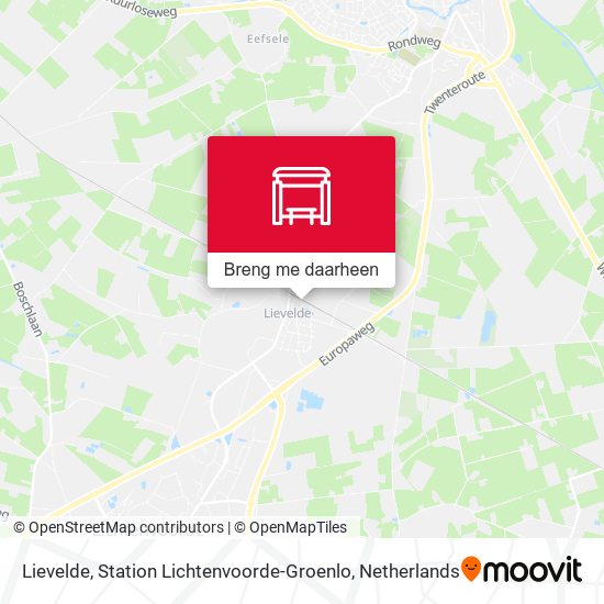 Lievelde, Station Lichtenvoorde-Groenlo kaart