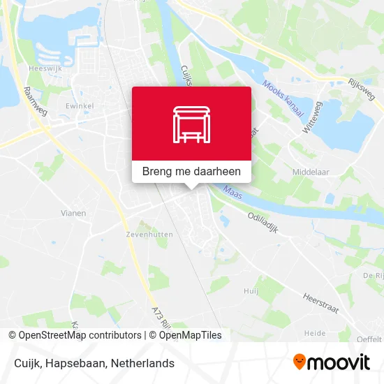 Cuijk, Hapsebaan kaart