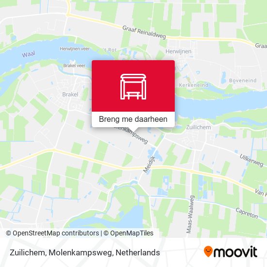 Zuilichem, Molenkampsweg kaart