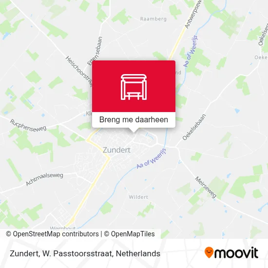Zundert, W. Passtoorsstraat kaart