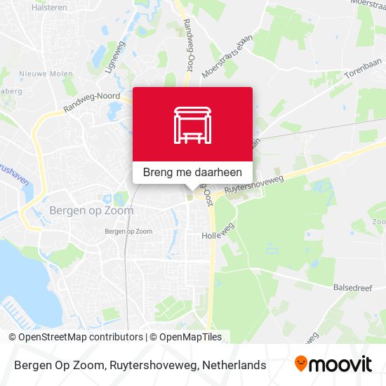 Bergen Op Zoom, Ruytershoveweg kaart