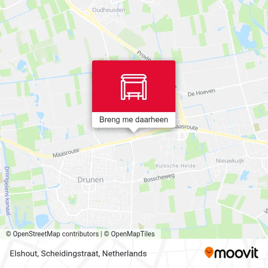 Elshout, Scheidingstraat kaart