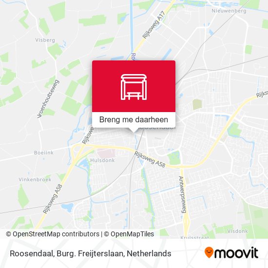 Roosendaal, Burg. Freijterslaan kaart