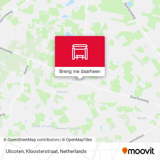 Ulicoten, Kloosterstraat kaart