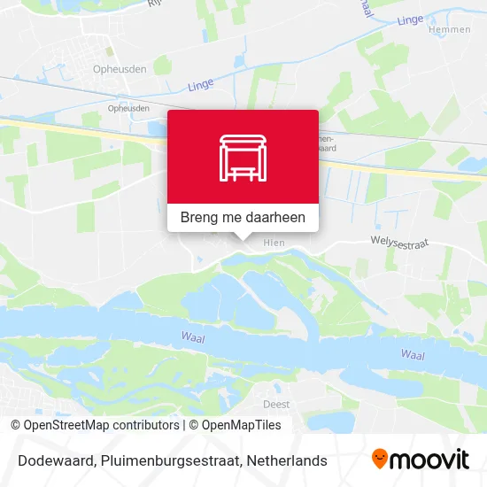Dodewaard, Pluimenburgsestraat kaart
