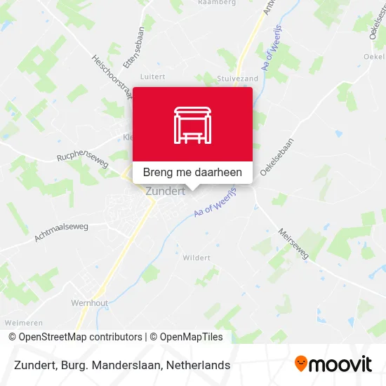 Zundert, Burg. Manderslaan kaart