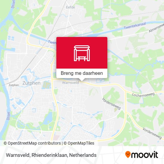 Warnsveld, Rhienderinklaan kaart