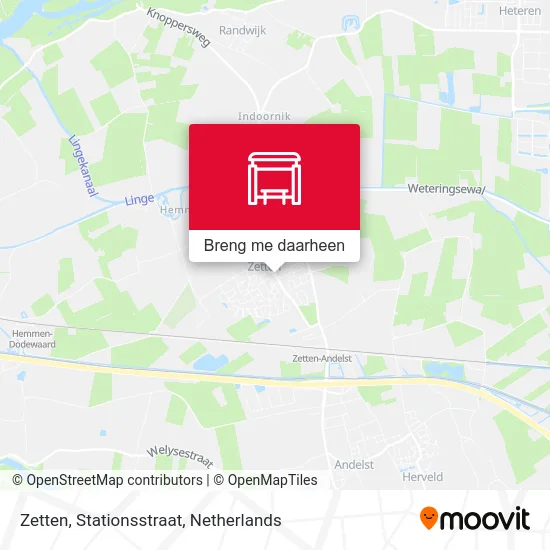 Zetten, Stationsstraat kaart