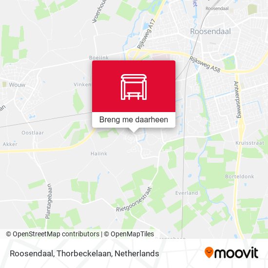 Roosendaal, Thorbeckelaan kaart