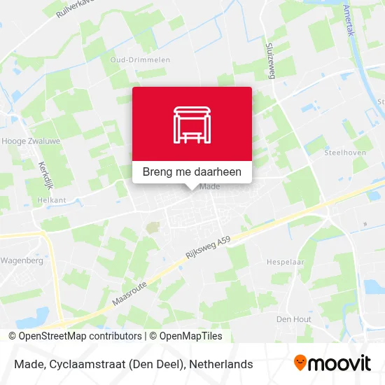 Made, Cyclaamstraat (Den Deel) kaart