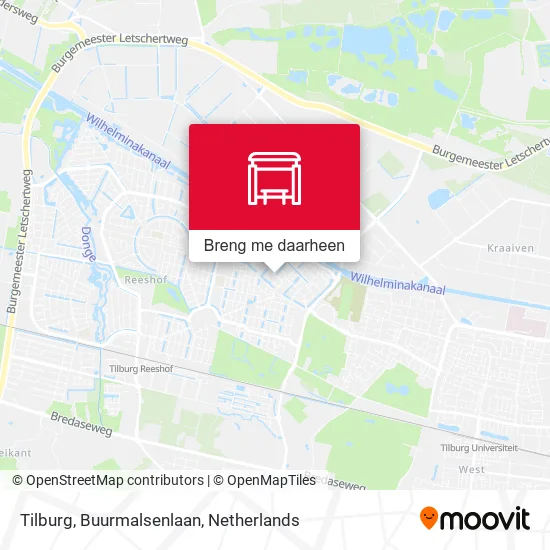 Tilburg, Buurmalsenlaan kaart