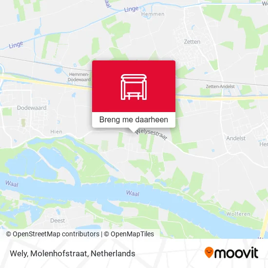 Wely, Molenhofstraat kaart