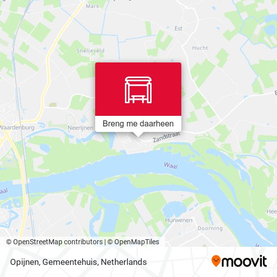 Opijnen, Gemeentehuis kaart