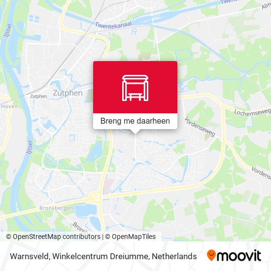 Warnsveld, Winkelcentrum Dreiumme kaart