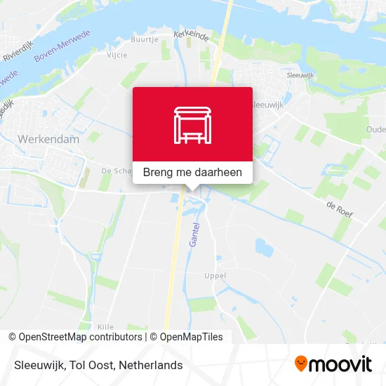 Sleeuwijk, Tol Oost kaart