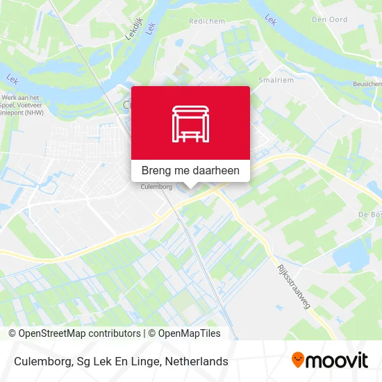 Culemborg, Sg Lek En Linge kaart