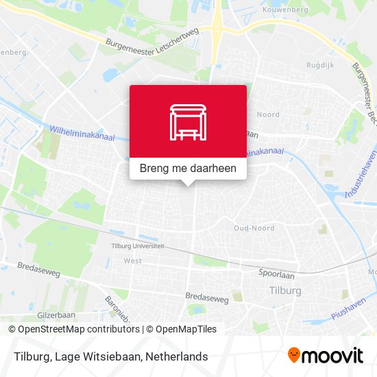 Tilburg, Lage Witsiebaan kaart