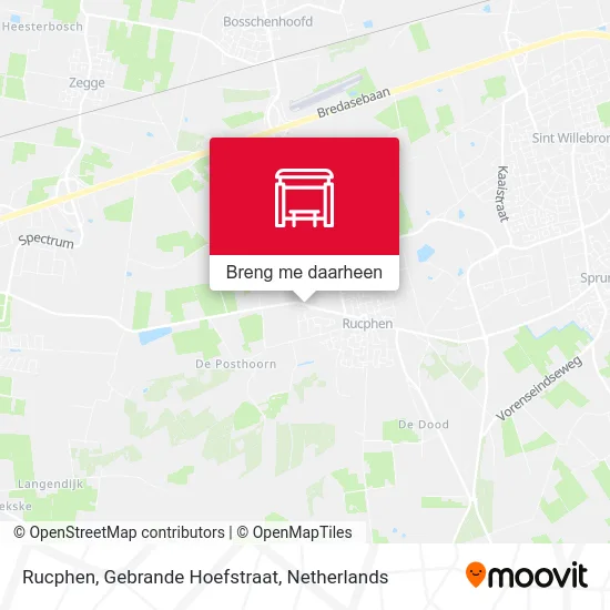 Rucphen, Gebrande Hoefstraat kaart