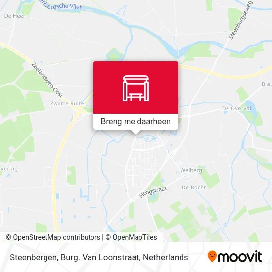 Steenbergen, Burg. Van Loonstraat kaart