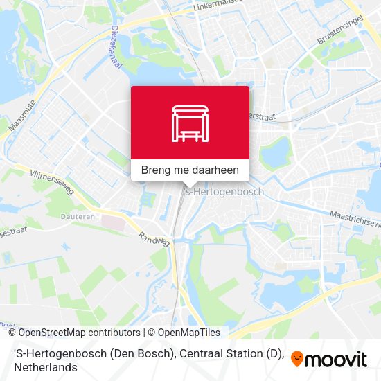 'S-Hertogenbosch (Den Bosch), Centraal Station (D) kaart