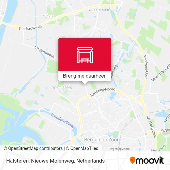 Halsteren, Nieuwe Molenweg kaart