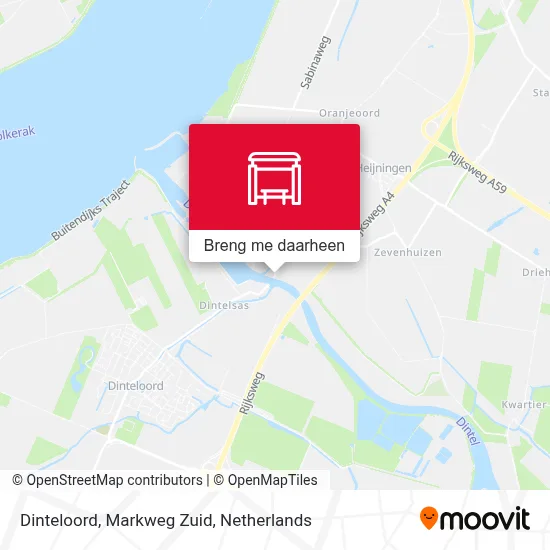 Dinteloord, Markweg Zuid kaart